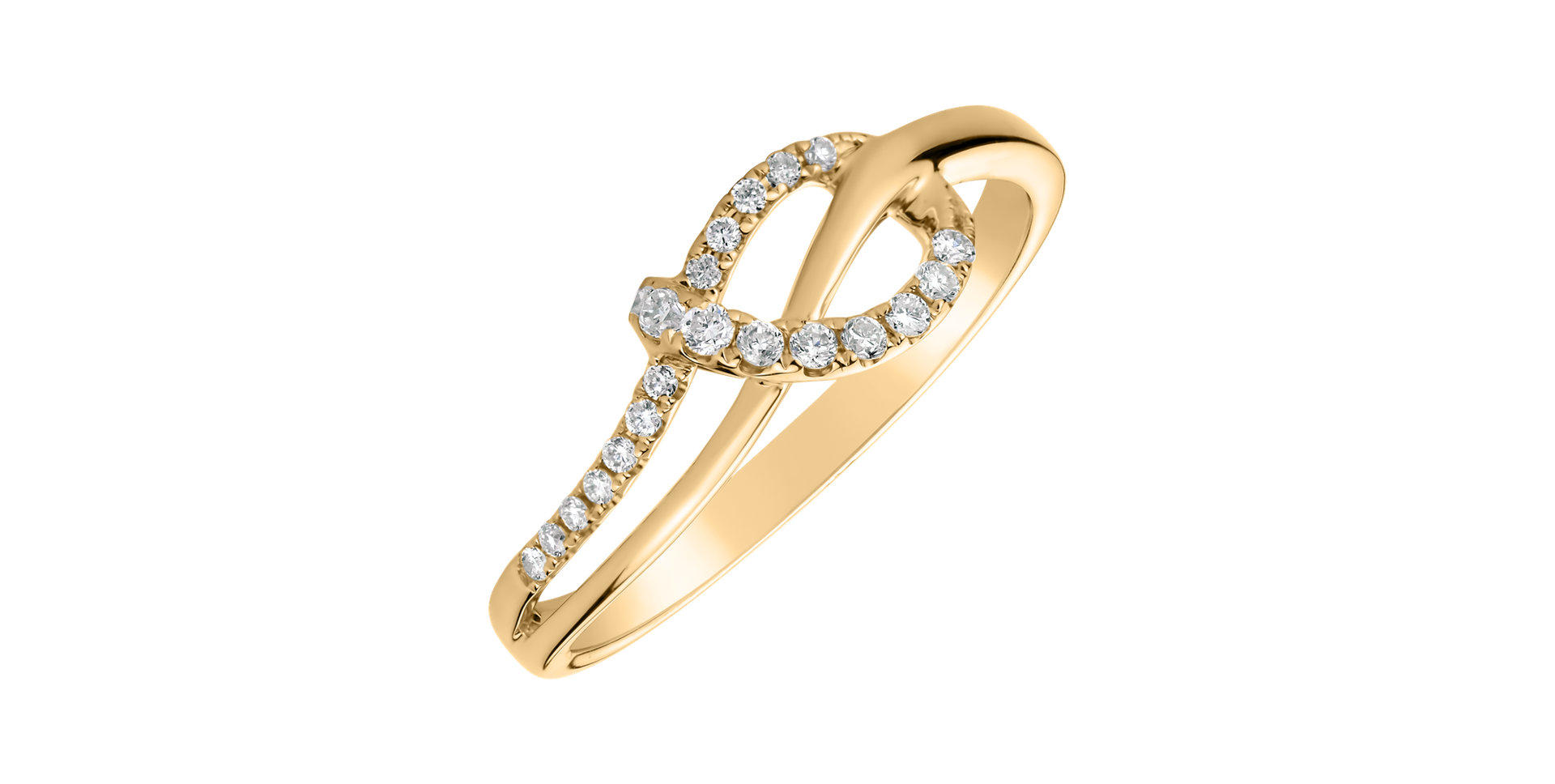 Prsten s diamanty Elegant Knot