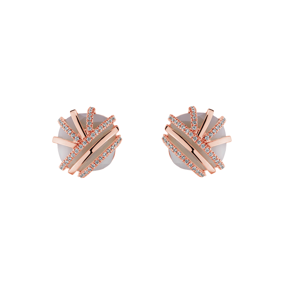 Náušnice a achátem s diamanty Garden Galaxy