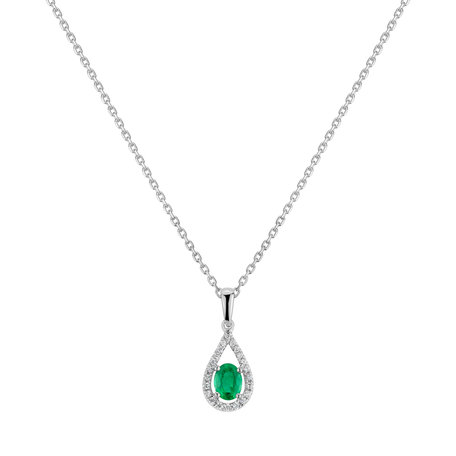 Přívěs se smaragdem a diamanty Tear of Green