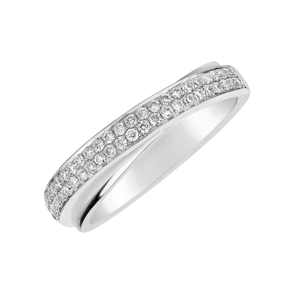 Prsten s diamanty Sparkle Ribbon