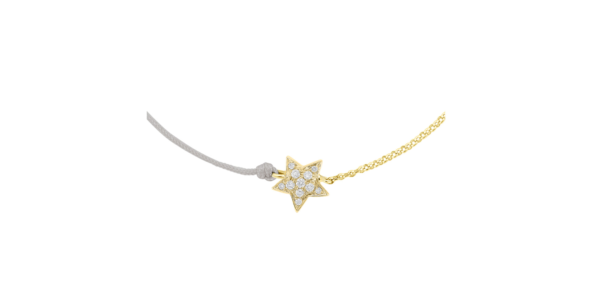 Diamantový náramek se šňůrkou Be a Star