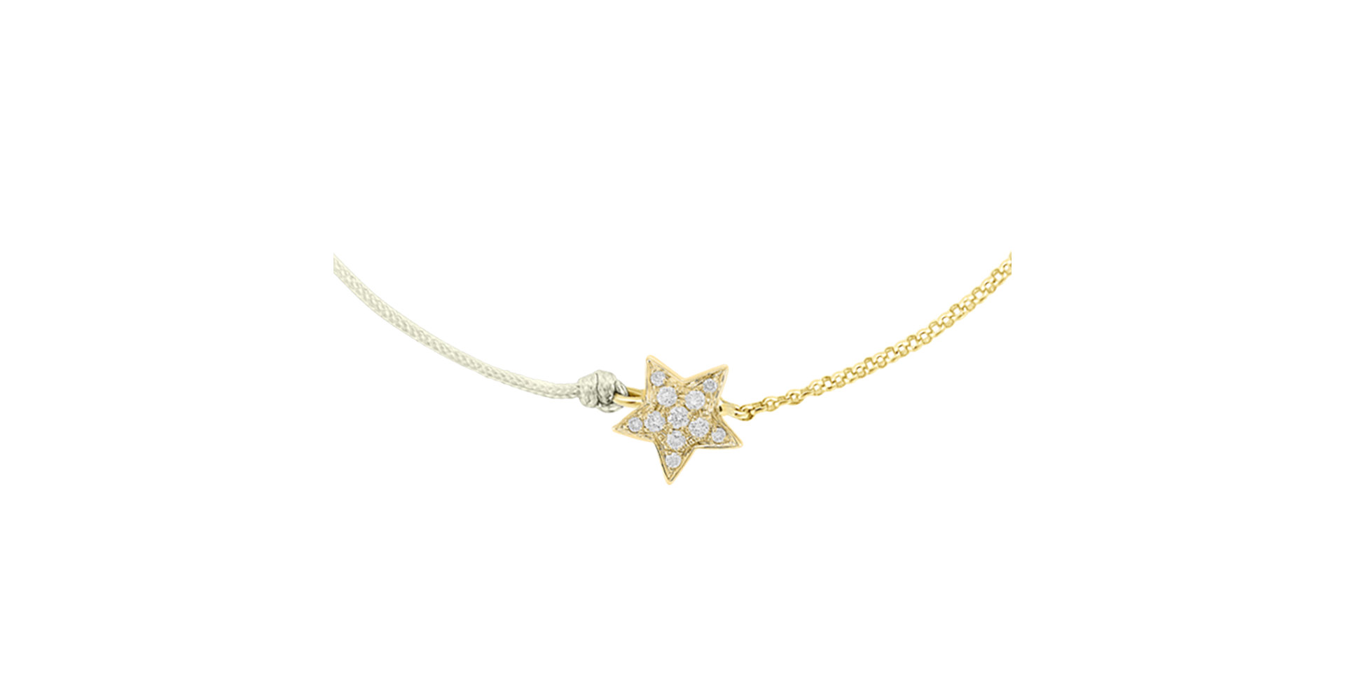 Diamantový náramek se šňůrkou Be a Star