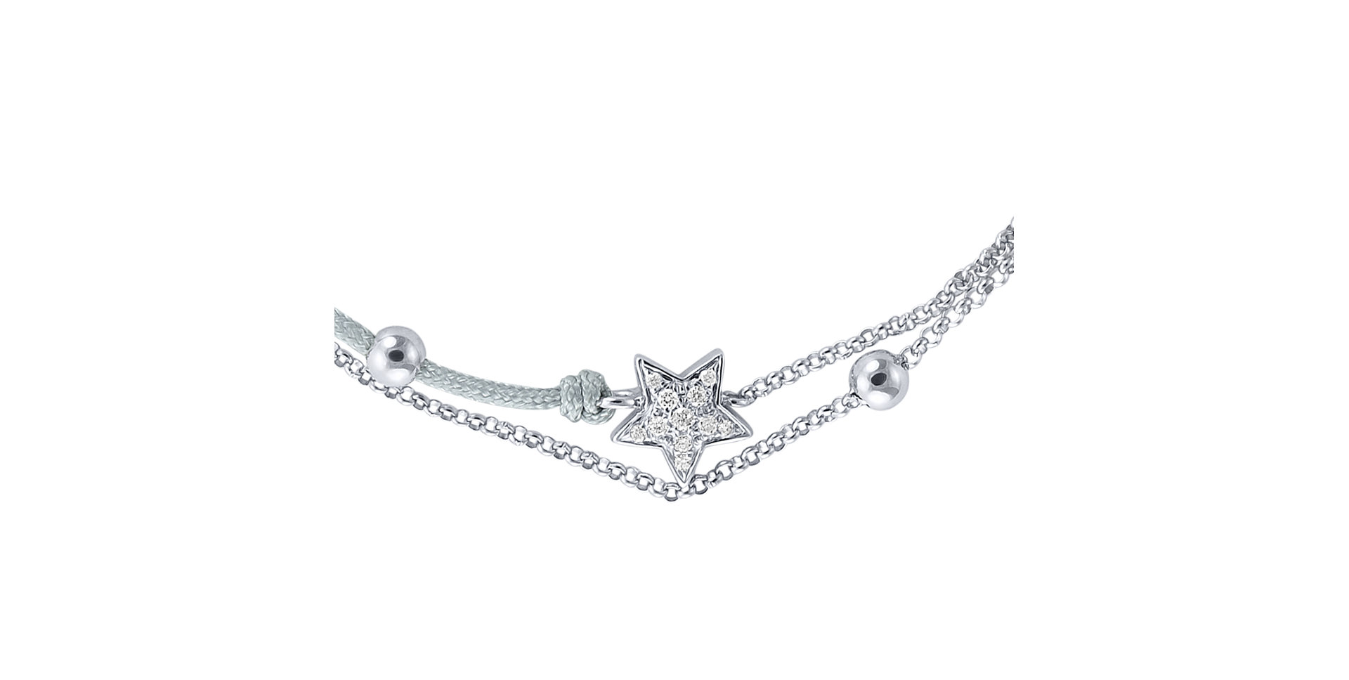 Diamantový náramek se šňůrkou Dream Message