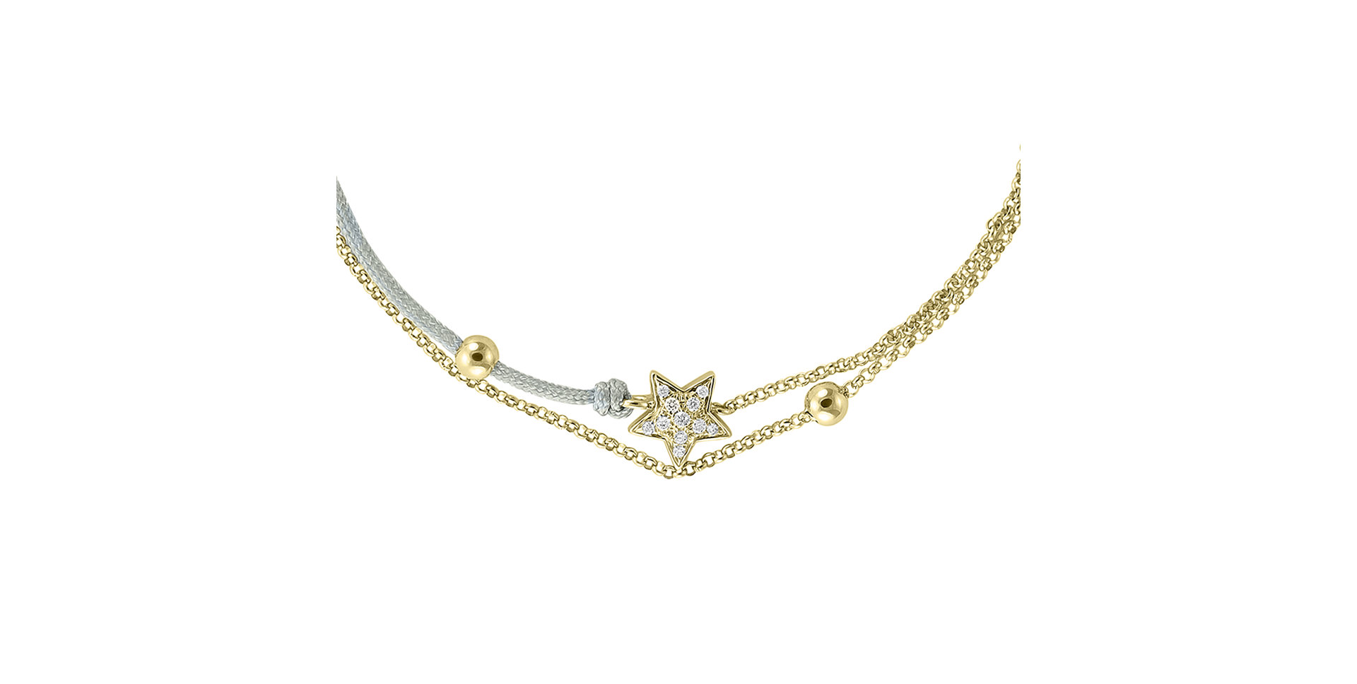 Diamantový náramek se šňůrkou Dream Message