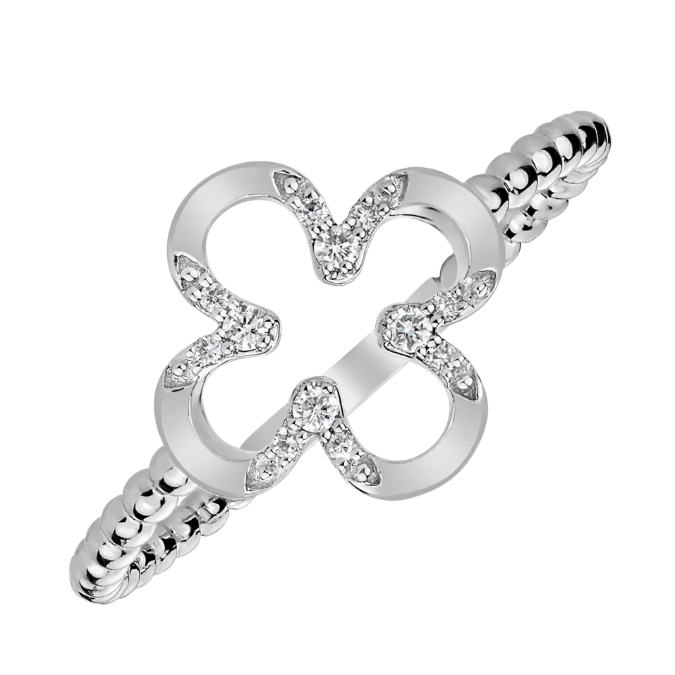 Prsten s diamanty Shiny Petals