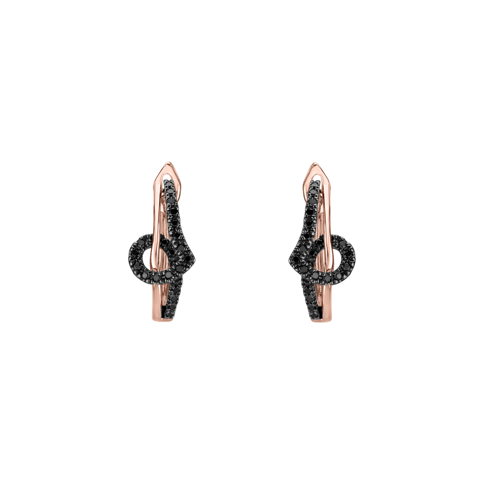 Náušnice s černými diamanty Shine Melody