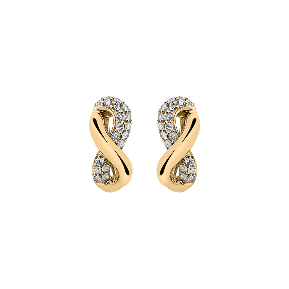 Náušnice s diamanty Moon Infinity