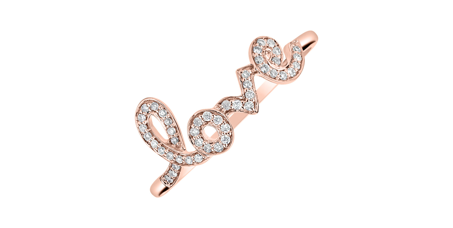 Prsten s diamanty Word Love