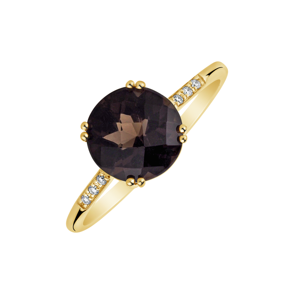 Prsten s quartzem diamanty Hartford