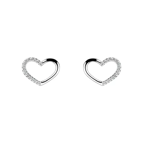 Náušnice s diamanty Sparkling Heart