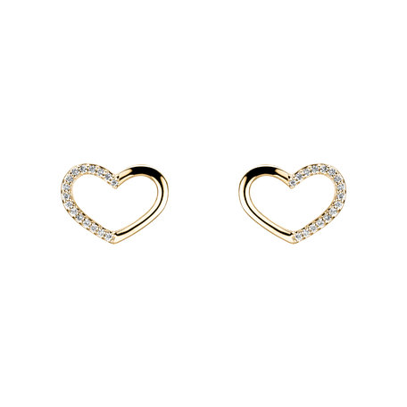 Náušnice s diamanty Sparkling Heart