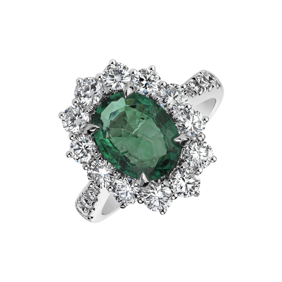 Prsten se smaragdem a diamanty Emerald Star