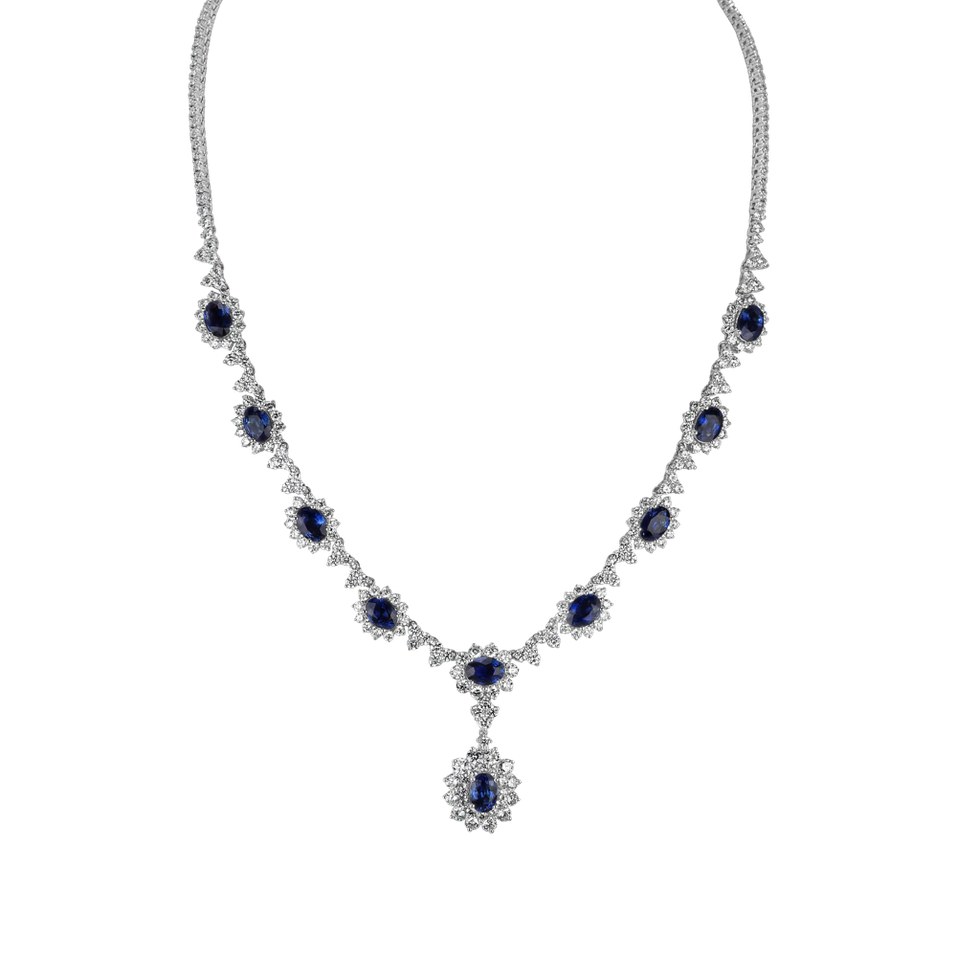 Náhrdelník s diamanty a safíry Fantasy Allegory