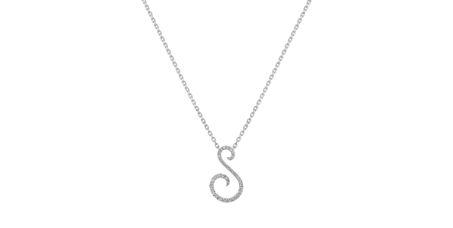Přívěs s diamanty Letter S
