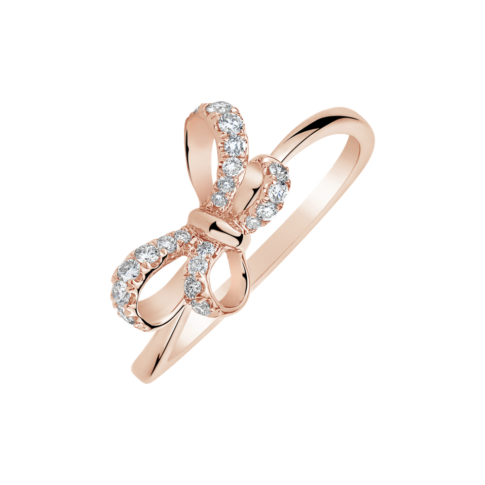 Prsten s diamanty Spiral Wings