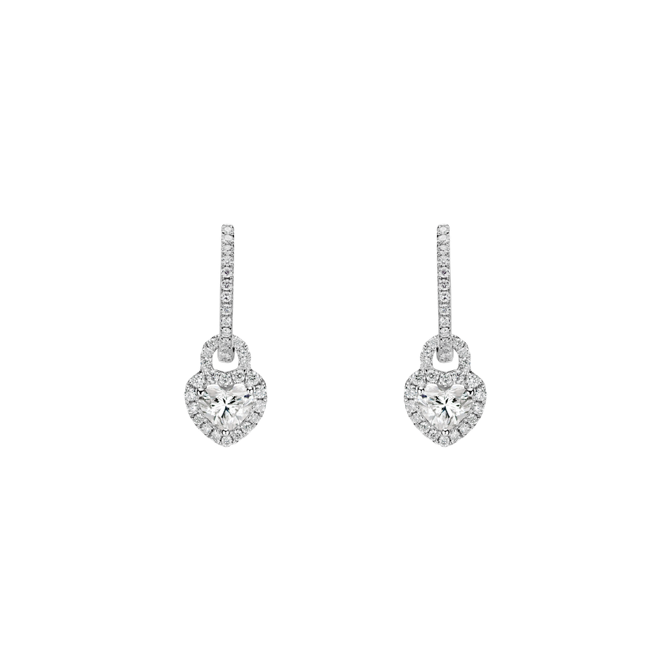 Náušnice s diamanty Frozen Hearts