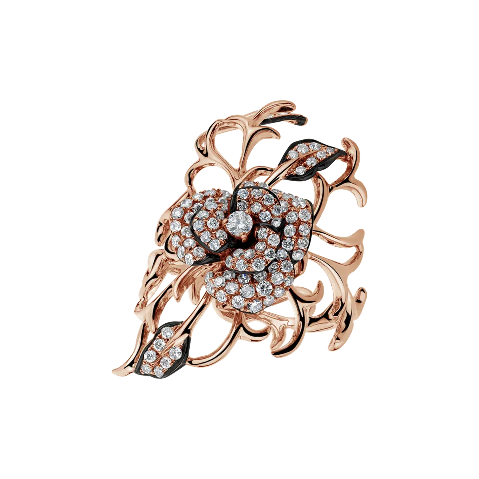 Prsten s diamanty Paradise Rose