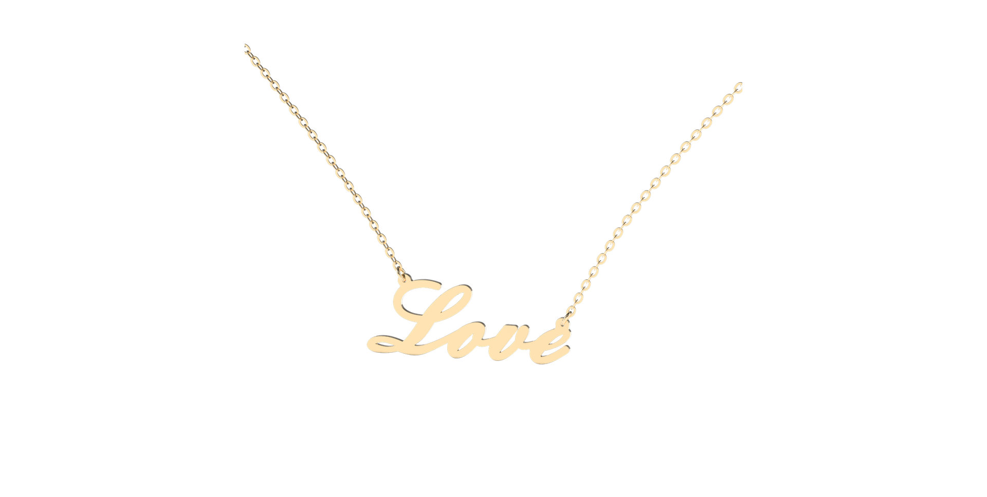 Náhrdelník s diamantem Love