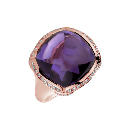 Prsten s ametystem a diamanty Dreamy Wish