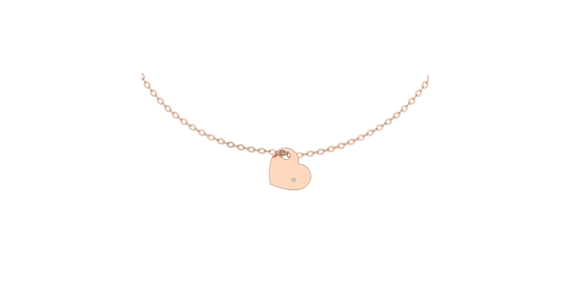 Náramek s diamantem Sweet Heart