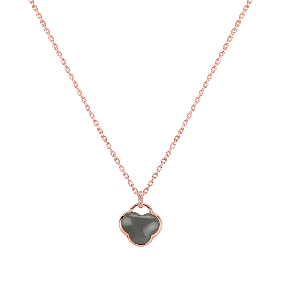 Přívěs s měsíčním kamenem a diamanty Aveline