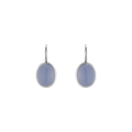 Náušnice s chalcedonem Elegant Moondust
