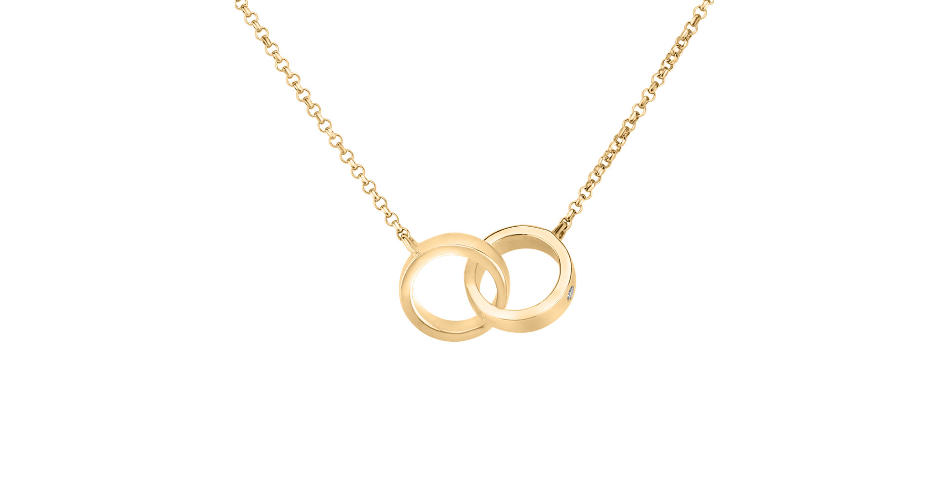 Náhrdelník s diamantem Eternal Circles