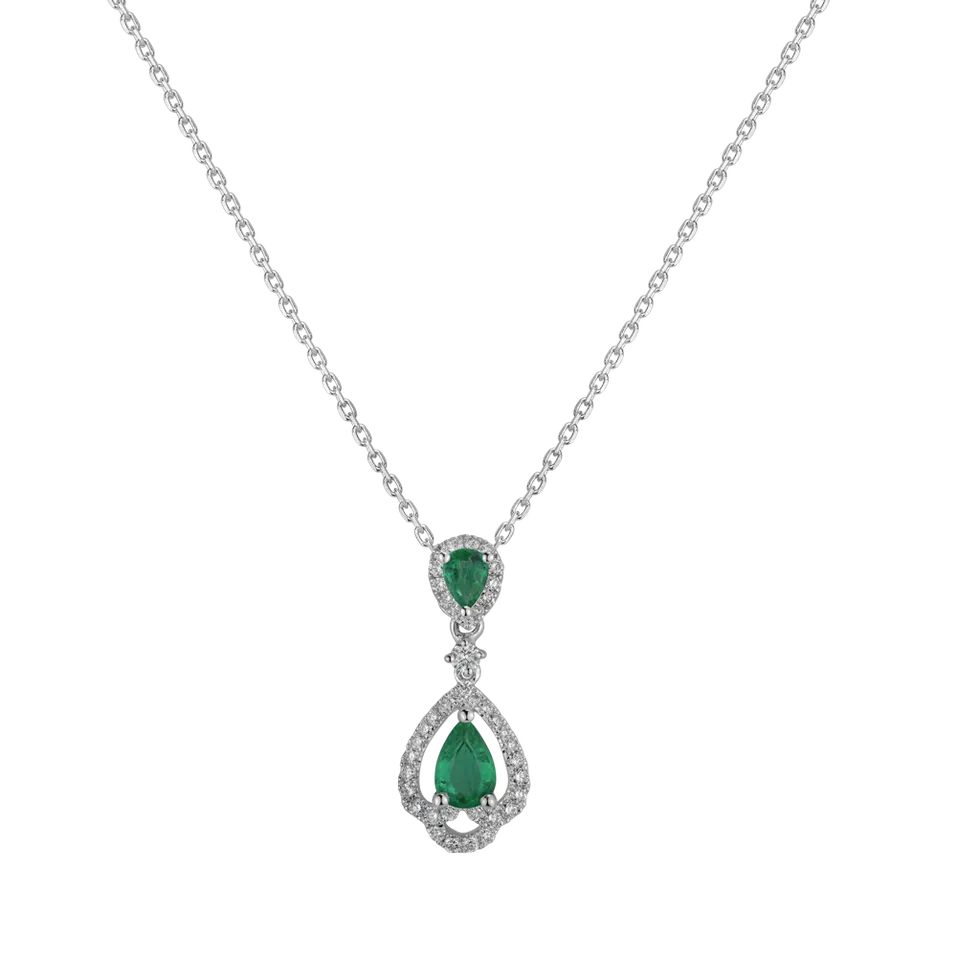Přívěs se smaragdy a diamanty Royal Delight