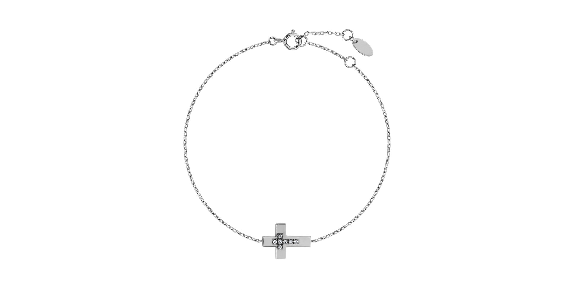 Náramek s diamanty Cross of Infinity