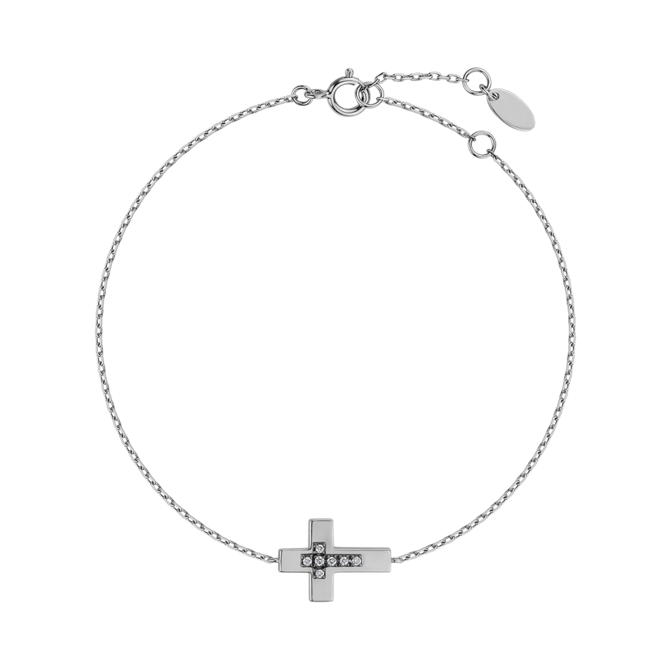 Náramek s diamanty Cross of Infinity