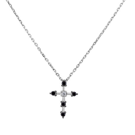 Náhrdelník s diamanty Glittering Cross