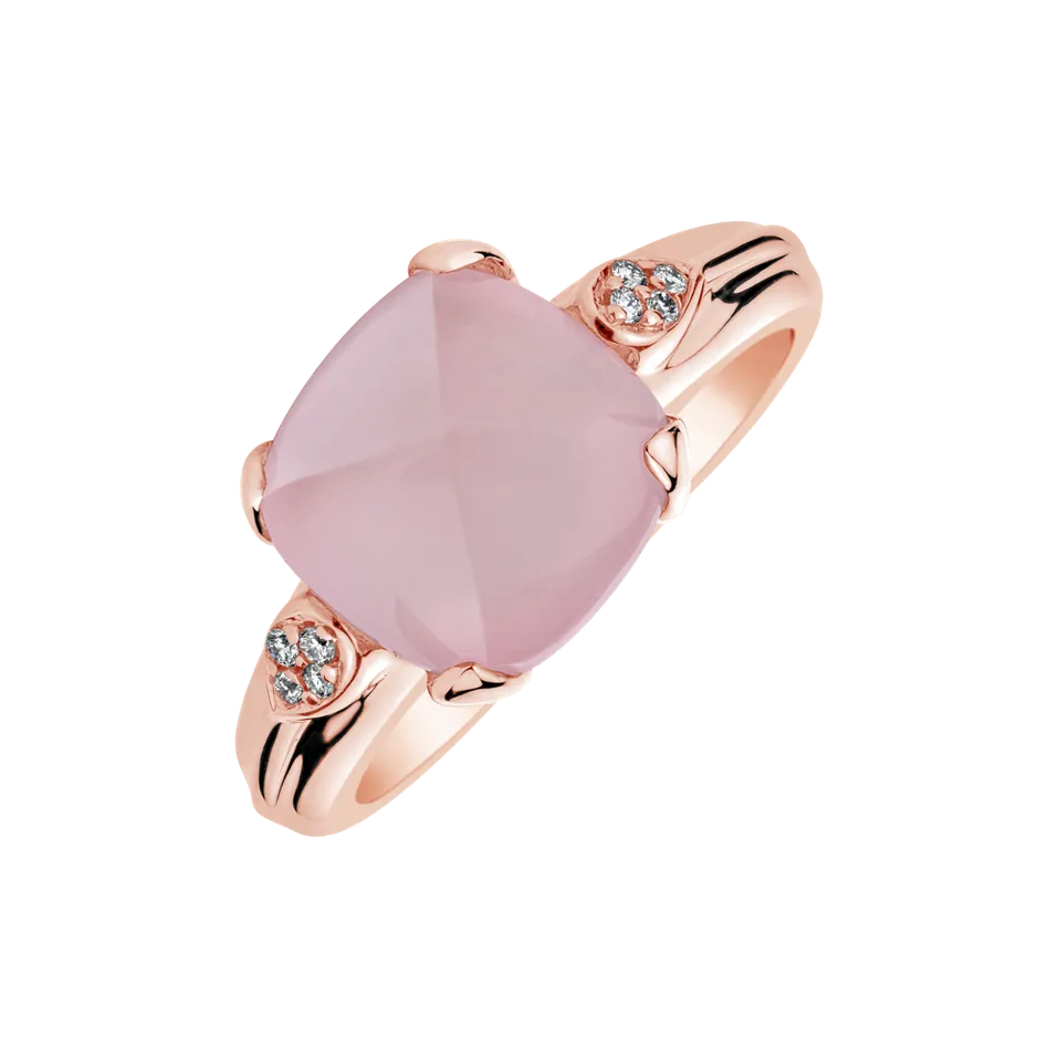 Prsten s růženínem a diamanty Mistress Pleasure