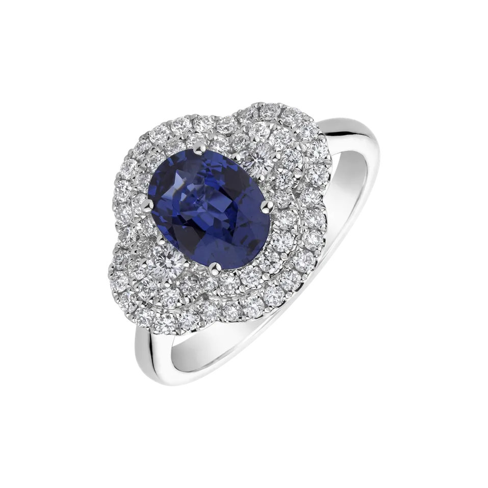 Prsten s safírem a diamanty Sapphire Core