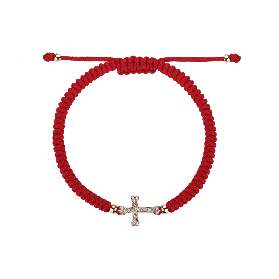 Náramek s diamanty Cross of Destiny