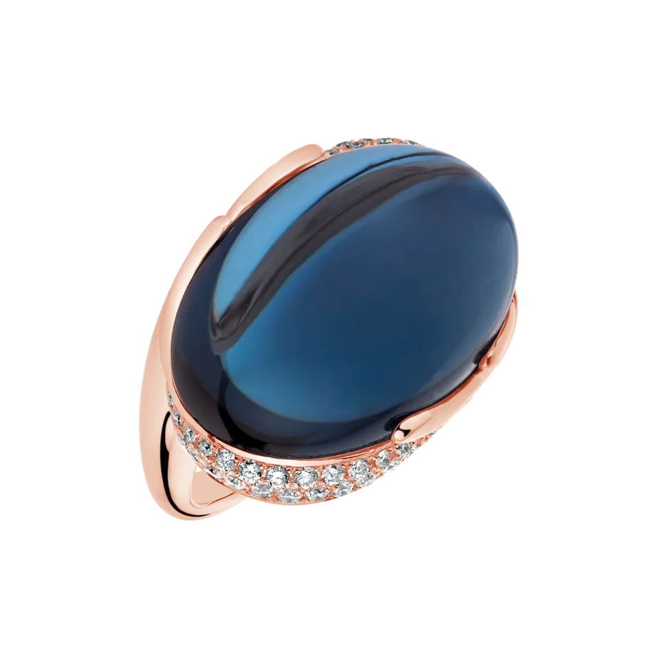 Prsten s topazem a diamanty Gem Miracle