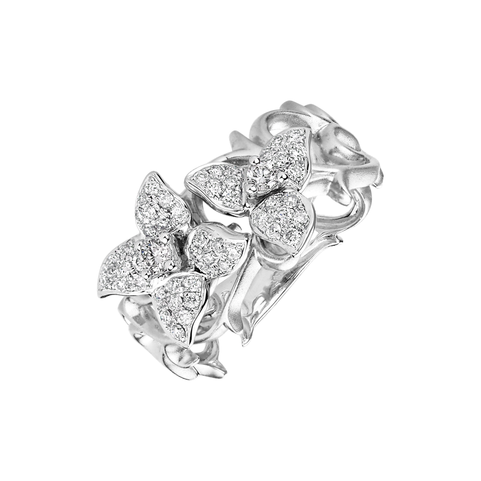 Prsten s diamanty Dancing Buttterflies