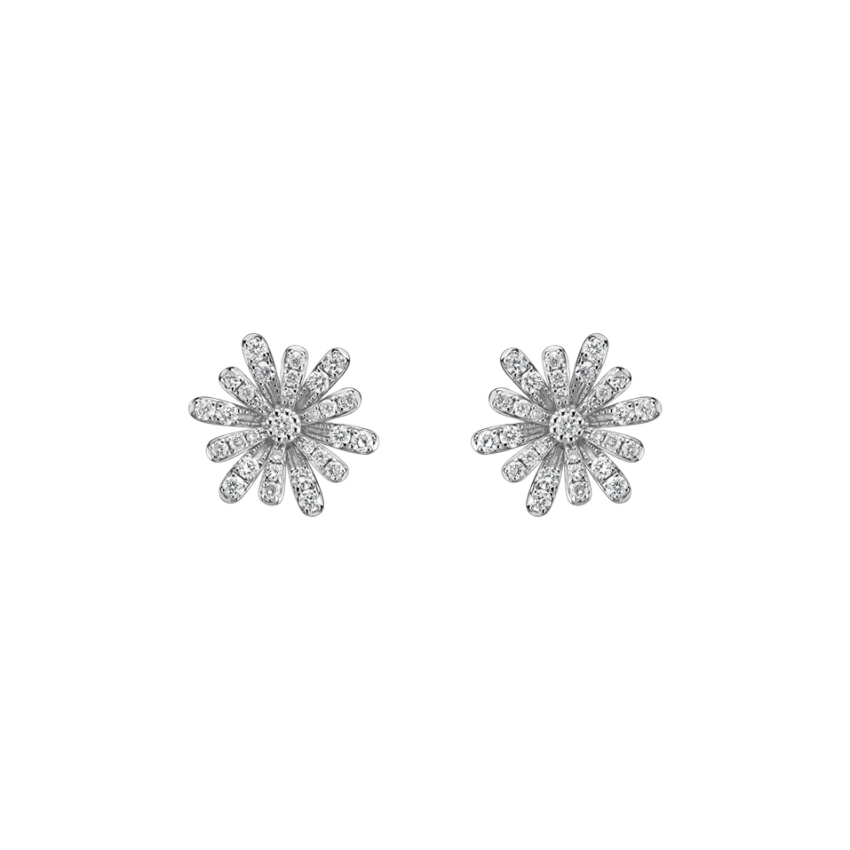 Náušnice s diamanty Flower Flush