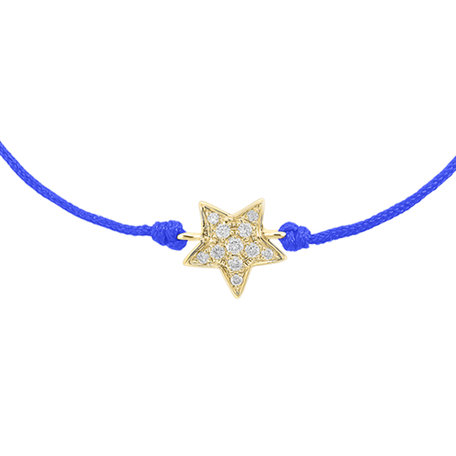 Diamantový náramek se šňůrkou Star Message