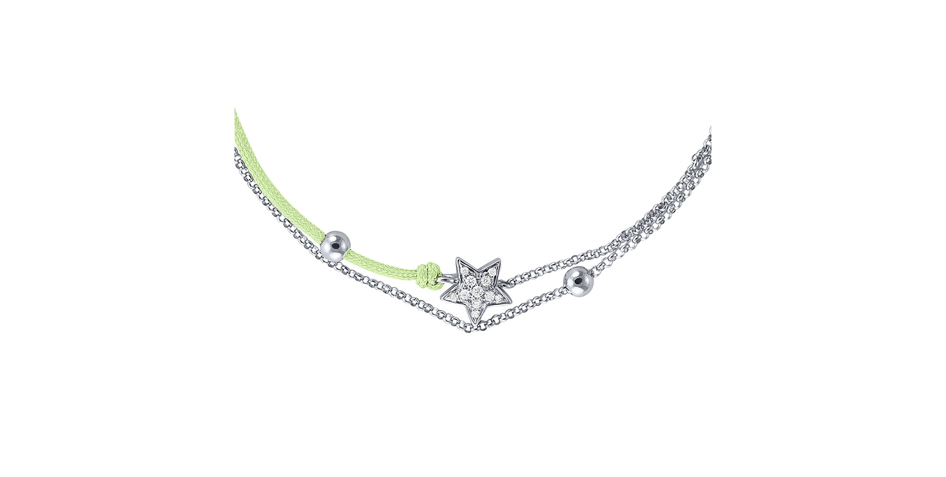 Diamantový náramek se šňůrkou Dream Message