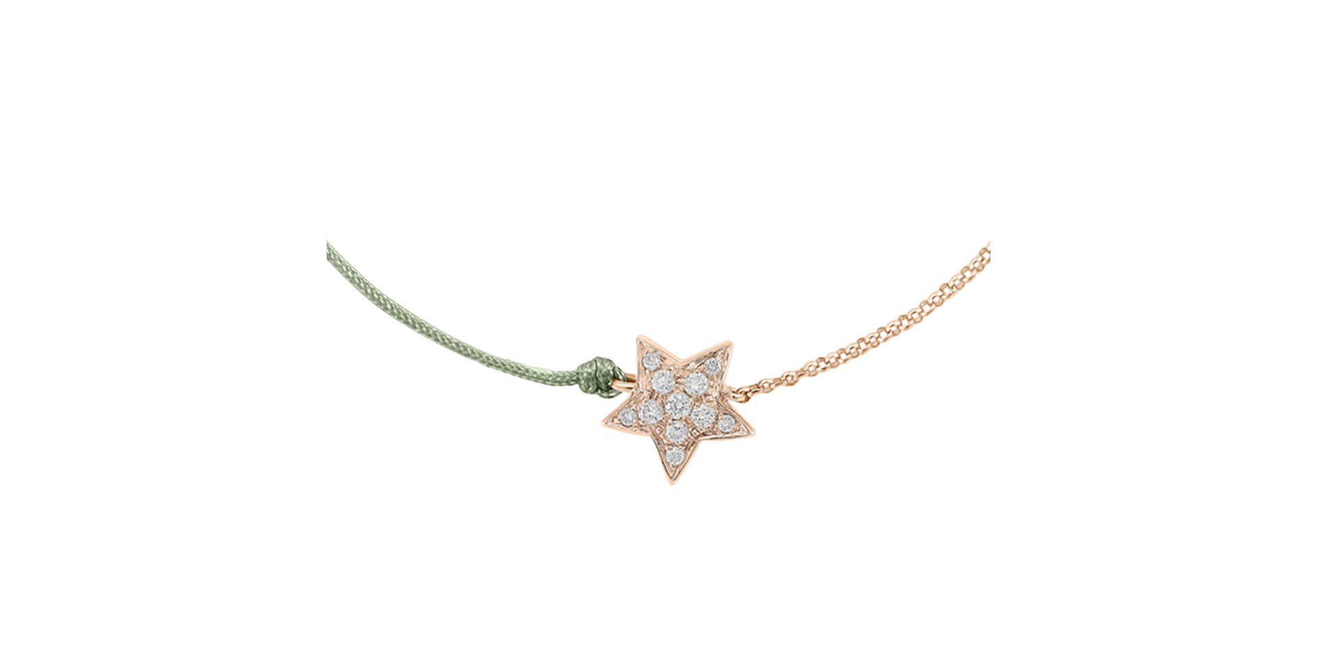 Diamantový náramek se šňůrkou Be a Star