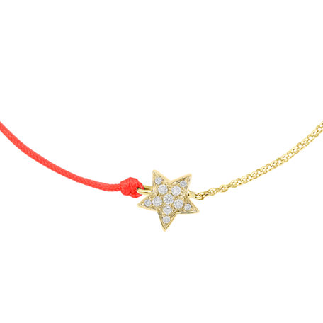 Diamantový náramek se šňůrkou Be a Star
