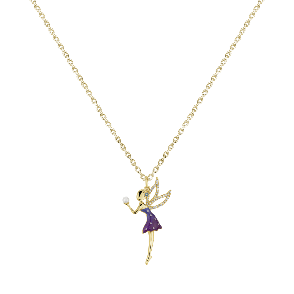 Přívěs s perlou a diamanty Petite Suite