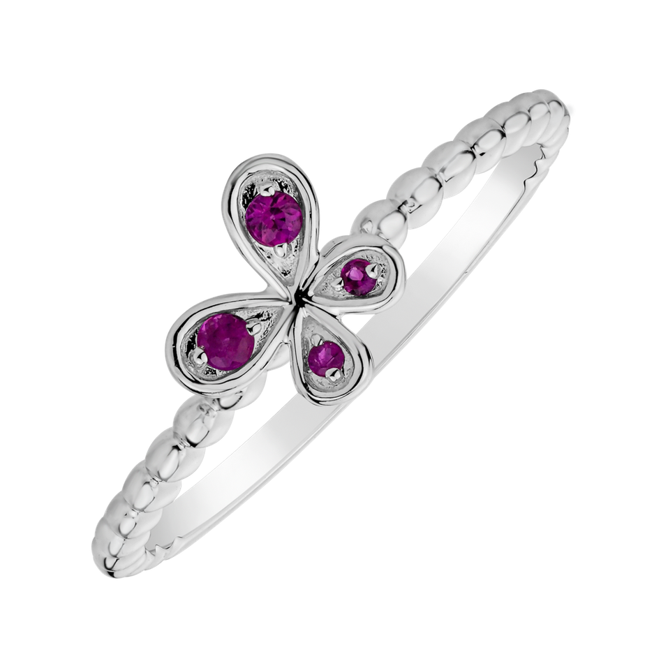 Prsten s rubíny Fairytale Butterfly