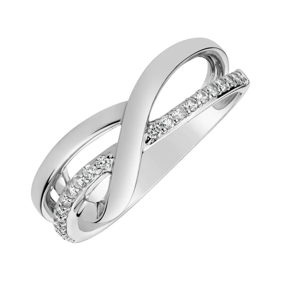 Prsten s diamanty Elegant Twist