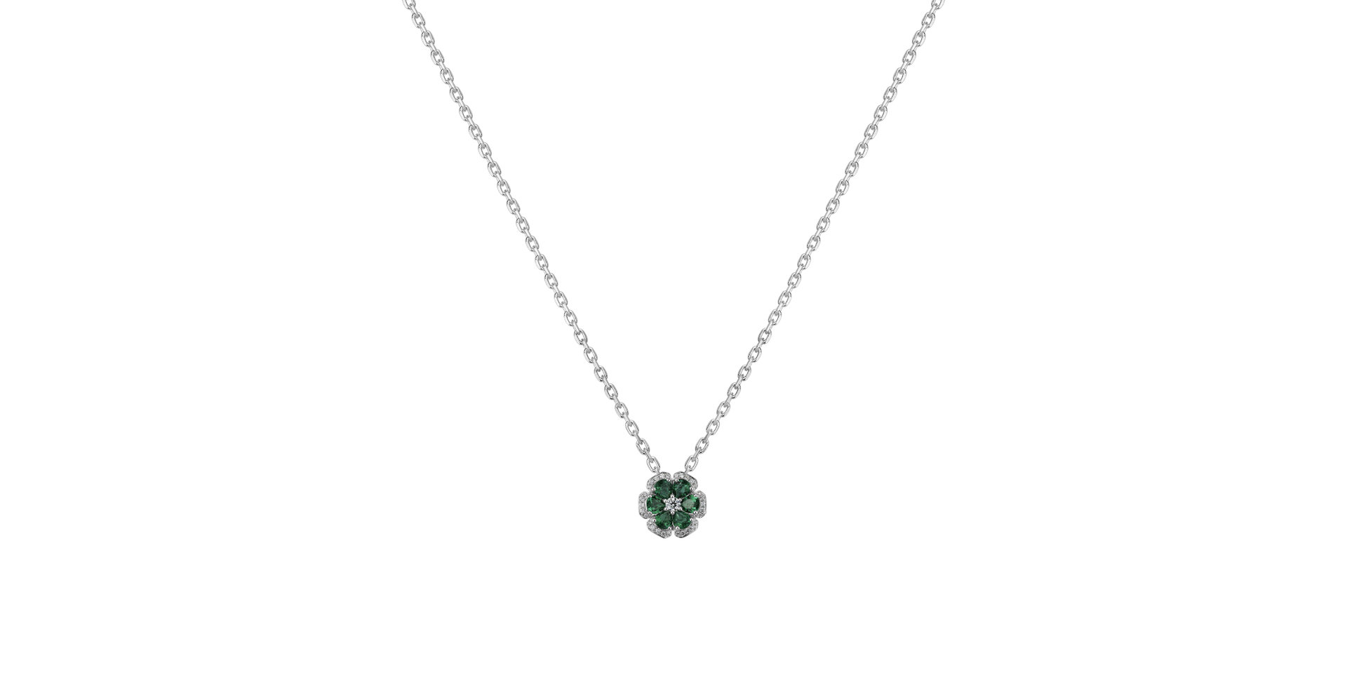 Přívěs s diamanty a smaragdy Emerald Lady