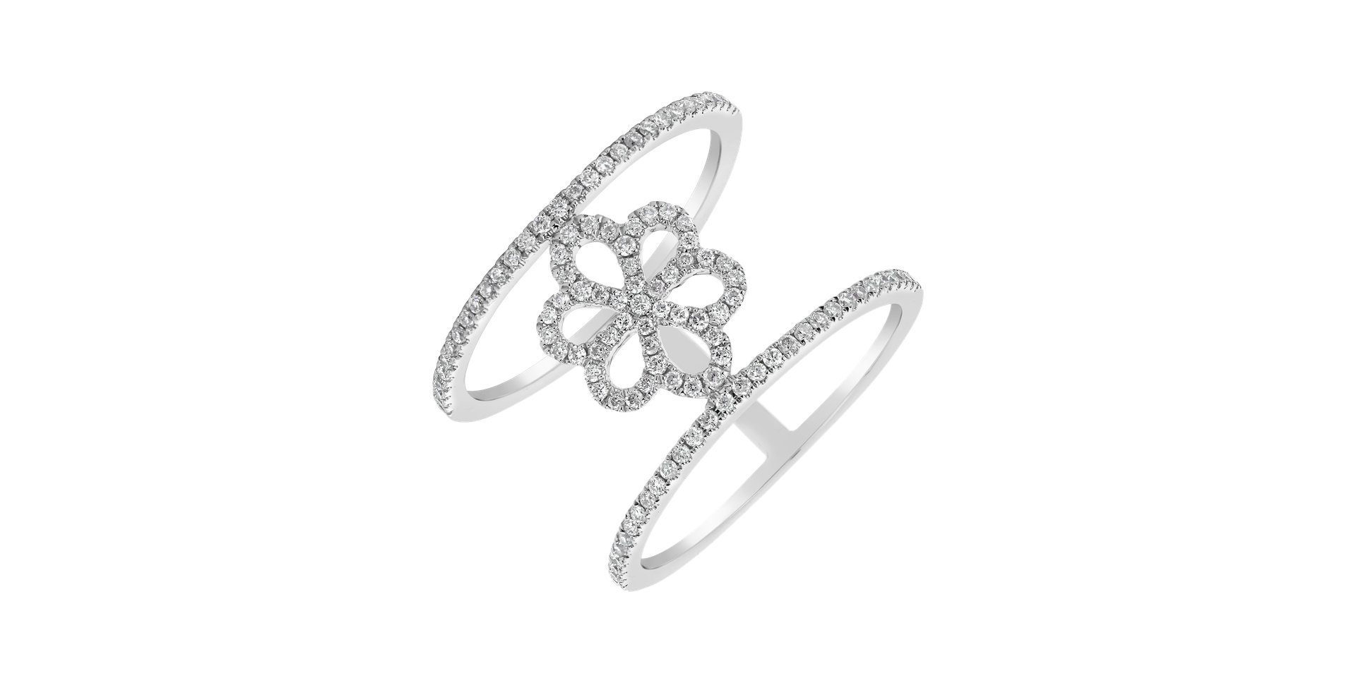 Prsten s diamanty Glamour Flower