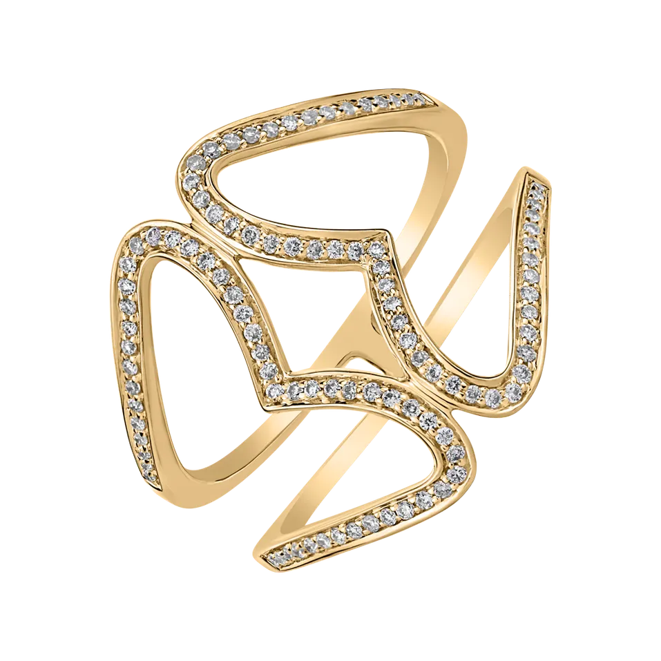 Prsten s diamanty Connected Hearts