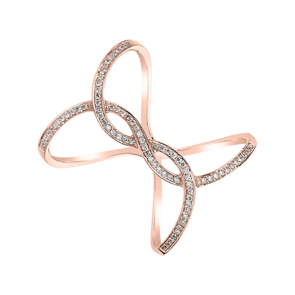 Prsten s diamanty Double Infinity