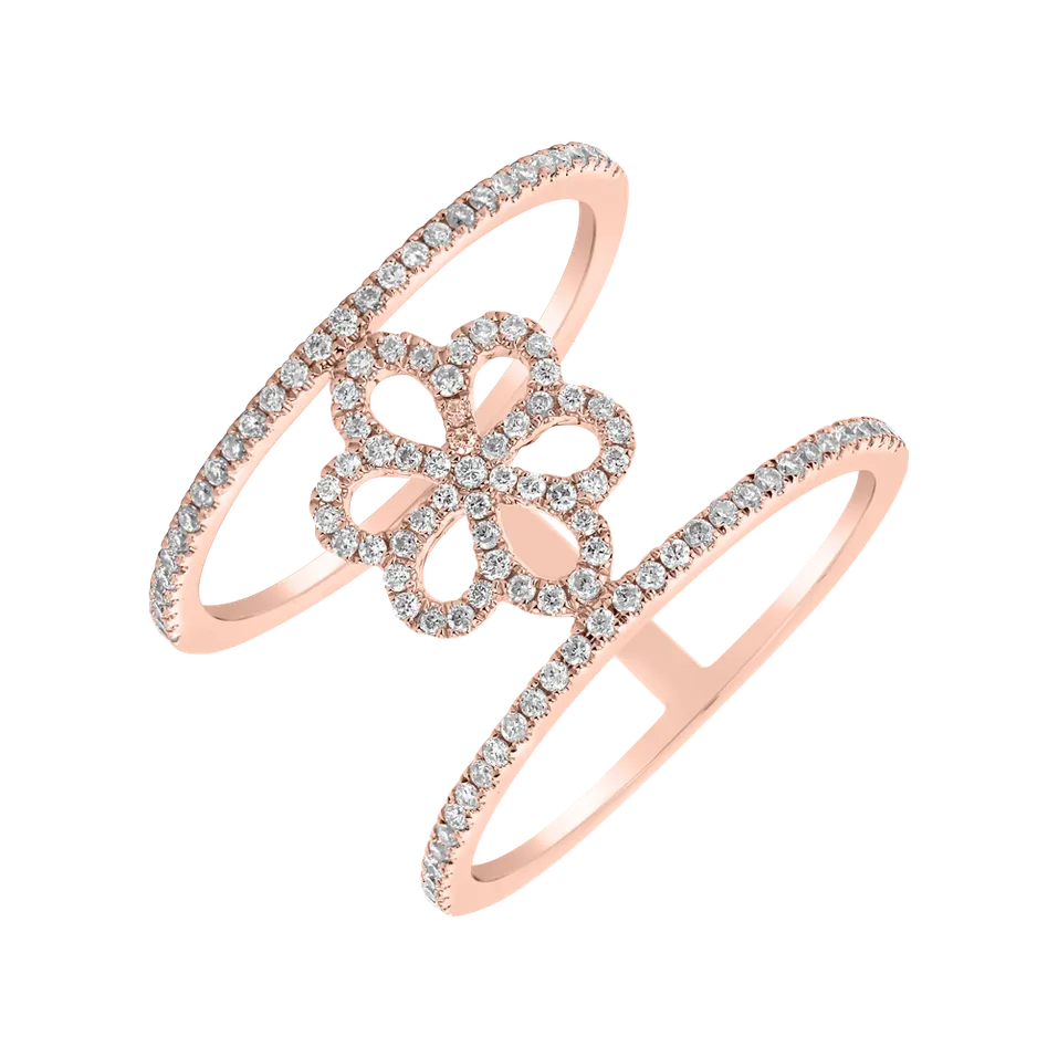 Prsten s diamanty Glamour Flower