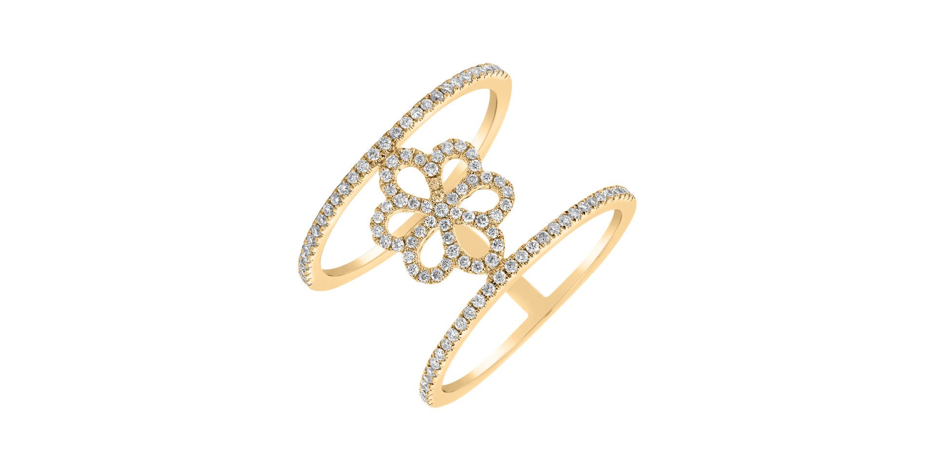 Prsten s diamanty Glamour Flower